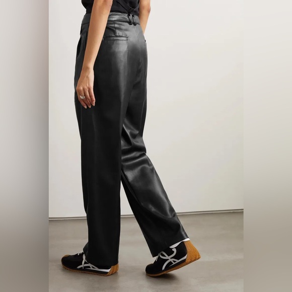 The Frankie Shop - Pernille Faux Leather Straight-leg Pants - Black - Medium - Picture 3 of 8